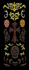 T018 skull & cross